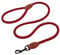 AllPetSolutions Rope Dog Lead - Heavy Duty Walking, Running, Outdoor Training Lead for Dogs - Anti-Tangle Leash with 360 Hook, Strong Clip, Easy Grip Loop Handle - Red/Black, Braided Nylon, 120cm