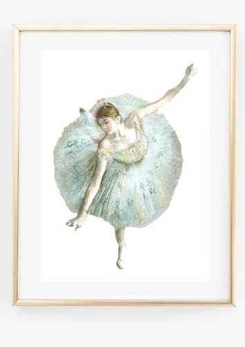 Din A4 Kunstdruck ohne Rahmen - Tänzerin - Tanzende Ballerina - Ballett - Edgar Degas - Impressionismus Bild Poster Geschenk