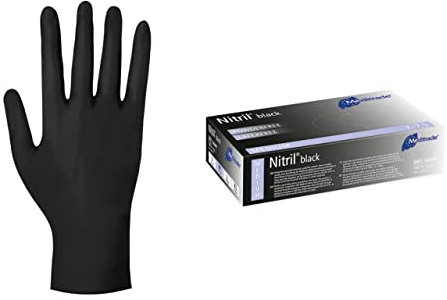 docdorado - Nitril Einweghandschuh | Einmalhandschuhe | Nitrilhandschuhe | Puderfrei | Latexfrei |100 Stück (XL, Schwarz)
