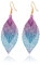 Selia farbenfrohe Sommer Trend Ohrringe in Blatt Optik - Elegant floral hängende BOHO Hängeohrringe - Natürliche bunte Hippie Beach Earrings für Damen (Shiny Purple)