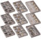 Frebeauty, Vassoio organizer per gioielli, impilabile, in velluto, inserto per cassetti, organizer per donne e ragazze, espositore per gioielli, anelli, collane, orecchini, set da 9 (grigio)
