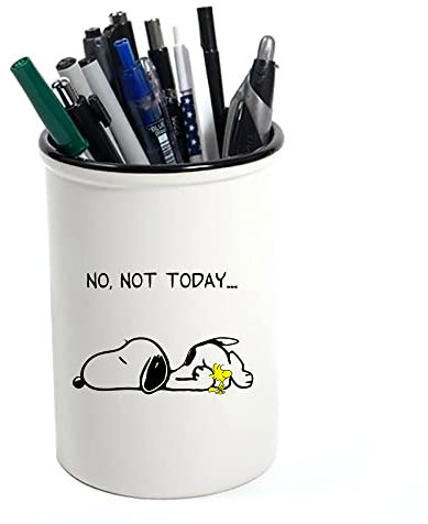 Giftme No Not Today Peanut Dog Birthday, Christmas, Secret Santa Stocking Filler Desk Pen/Pencil Pot Makeup Brushes Holder Stuff Storage Pot