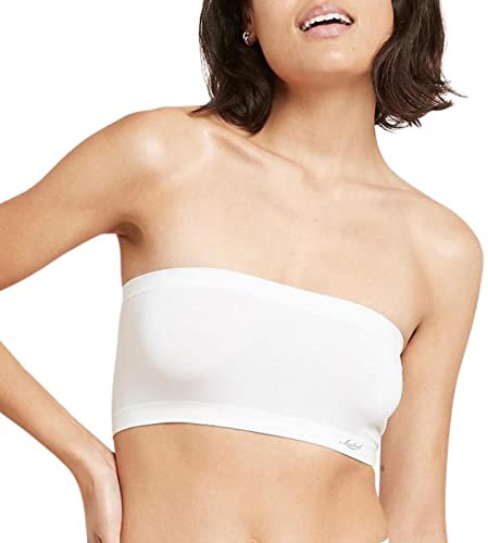 Intimitaly Liabel 3 Pezzi Bralette Senza Spalline Bralette Senza Cuciture Top Reggiseno fascia Senza Cuciture da Donna in Multicolore, 3 pezzi (3 Bianco, L-XL)