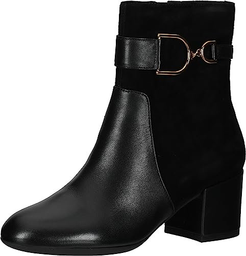 Geox D Eleana, Stivale alla caviglia Donna, Nero Wb, 39 EU