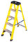 Horison Industries 5 Step Ladder - Fibreglass Step Ladder - Stair Ladders Decorating - Step Ladders for Painting And Decorating - Tall Step Ladder - Stepladders - 5 Steps - Black And Yellow 1143x486mm