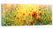 DEQORI Glasbild Echtglas | Motiv Blumenwiese im Monet-Stil | horizontal einteilig 125x50 cm | schöne Dekoration | Wandbild für Wohnzimmer, Schlafzimmer, Flur & Küche | moderne Wanddeko