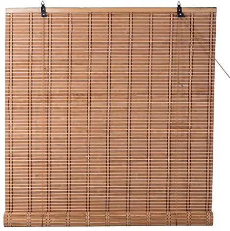 Duchunsheng Bambus Rollo Seitenzugrollo | Blind Bambus Raffrollo | Sonnenschutz Rollo Terrass Bambusrollos, Rollo Wasserdicht Outdoor Bambus Pavillon, 80 100 120Cm Holzrollo Bambusrollo Für Fenster