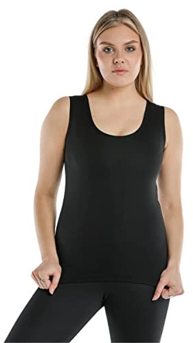 Damen Sauna T-Shirt ohne Ärmel/Thermo Saunaanzüg/Workout Bodyshaper/Figurformender für Fitness (sauna tshirt ohne armel, 3XL)