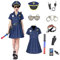 ZUCOS Set di costumi da poliziotto deluxe per bambini, Halloween, carnaval, compleanno, Natale, set da 7 – 9 anni