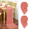 2 Stück Seihtuch Tischläufer Errötendes Rosa,90 x 300cm Pfirsich Käsetuch Tischläufer Rustikaler Gaze Stoff Boho Cheesecloth Hochzeit Tischläufer für Hochzeitsfeier Brautparty Tischdekoration