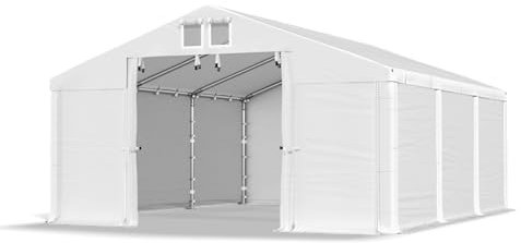 DAS COMPANY Festzelt Partyzelt Faltpavillon - Gartenpavillon Pavillon Weiß Mit Seitenteilen - Wasserdichtes Stabiles PVC 560g/m² Universalzelt - Klappbarer Garten Lagerzelt Weiß 3x6m