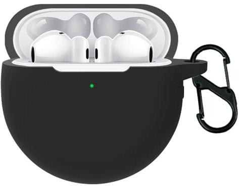 Custodia in Silicone per Huawei FreeBuds 4 / 4E Cuffie Bluetooth - Custodia Protettiva (Nero)