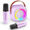 Regalo Niña 3-10 Años, Karaoke 2 Microfonos Inalambricos con Luces LED, Microfono Karaoke Infantil Juguetes Niña para Cantar - Regalo Navidad Niñas
