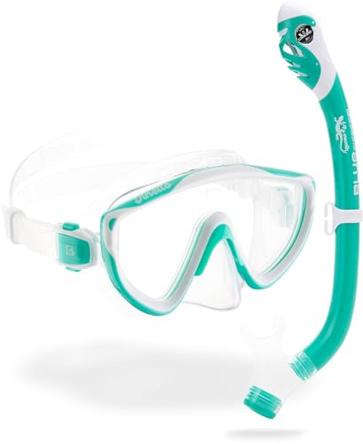 Cressi Kids Snorkeling Kit (Mask & Snorkel) for Children from 6 to 10 Years Old - Tinetto & Iguana Dry: Designed in Italy