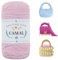 CAMAL Fettuccia per Borse a Uncinetto, 400g x 120m Filato Grosso per Borse Uncinetto Elastico Filo Grosso Fettuccia per Borse, Artigianato, Decorazioni Casa (Rosa chiaro)