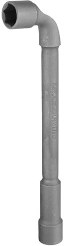 sourcing map L Shaped Angled Hex Socket Wrench 17mm CR-V Double Ended Metric 6 Point Tubular Socket Spanner for General Repairing, Pipeline, Bicycle Car Maintenance