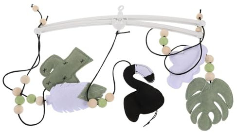 BESTonZON Krippe Windspiel Musikalische Krippe Mobile Tiere Krippe Mobile Krippe Musikspielzeug Mobile Zum Aufhängen Für Das Kinderzimmer Neugeborenes Krippenmobil Bettglocke Stoff