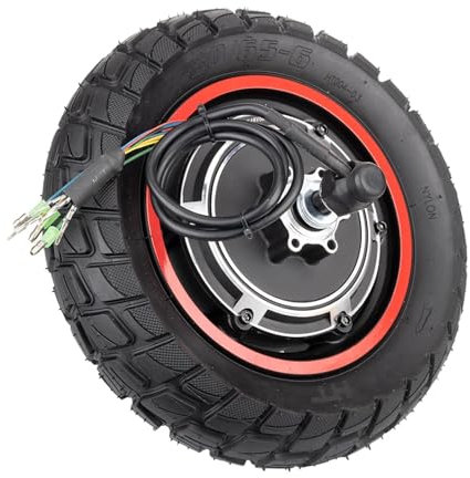 ziyany Teile für Elektroroller 48V 500W Radmotor kompatibel mit KUGOO M4 und M4 PRO Elektroroller bürstenloser Motor mit 10 Zoll 80/65-6 Außenreifen