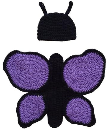 Baumwolle Neugeborenen Schmetterling Pullover Set Schmetterling Form Neugeborenen Strickwaren Set Baby Fotoshootings Für Den Täglichen Verschleiß Fotoshootings
