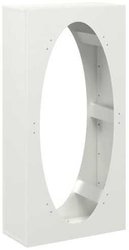 vidaXL Brennholzregal Weiß 50x23x100 cm Kaltgewalzter Stahl, Kaminholzregal, Kaminholzständer, Holzlager, Feuerholzregal, Kaminholzlager