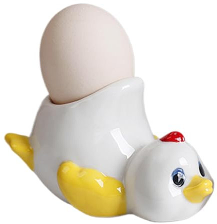 Fenayuu Ceramic Egg Cup - Egg Cup Easter | Chicken / Duck Adorable | Egg Cup Holder - Funny Animal Decoration for Party Favours