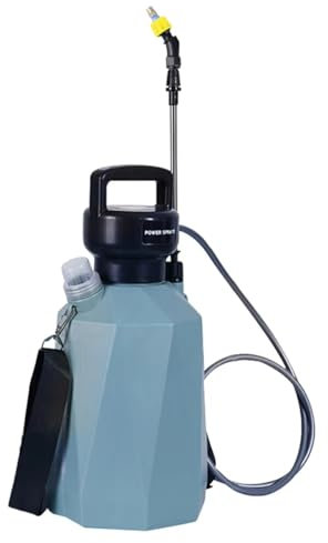 Pulverizador de plantas de atomización de 5 litros, con correa de mango recargable por USB, para césped y jardín (azul)