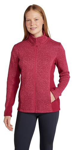 Mountain Warehouse Idris Womens Panelled Fleece Jacket -Warm Coat, Lightweight with Breathable Front Pockets - For Spring Summer, Camping, Outdoors, Travelling & Hiking Pink Women's Size 8