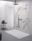 Piatto doccia rettangolare 70x120 cm effetto pietra marmoresina con griglia in tinta bianco ASIA