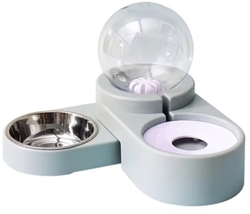 Harewtwy Water Dispenser 1.8L Pet Cat Dog Automatic Feeder Drinking Bowl Food Container Blue