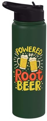 Powered by Root Beer Stainless Steel Insulated Water Bottle
