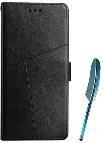 SHIEID Coque pour Oppo A6/A6X/A6S, Ousse en Cuir Etui de Protection Magnétique Étui Téléphone Premium +Stylet Tactile, Phone Cases Case pour Oppo A6/A6X/A6S (Noir)