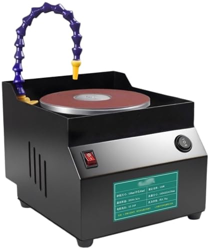 Wet Bench Sander, Electric Knife Sharpener, Wet & Dry Grinder with 10 Sandpaper, 7 Speeds Adjustable, Forward/Reverse Switching for Scissors and Metal Working