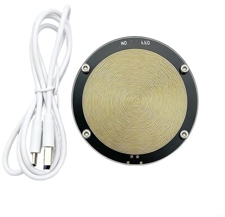 Alanmoship Generador de ondas de resonancia schumann de 783 Hz, dispositivo de pulso de frecuencia ultrabaja con batería de 1000 mAh para espacios de meditación, oficinas, dormitorios, metal plateado