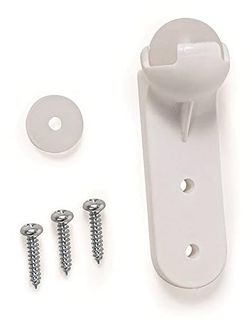 Camco Durable and Rotates 360 Degree Awning Door Roller Ball with Screen Door Slider and Mounting Hardware, Fits Round or Square RV Door, White