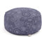 Bodhi Meditationskissen Rondo Ø 33 cm | Maharaja Collection | Yogakissen mit abnehmbarem und waschbarem Bezug aus 100% Baumwolle | Bodensitzkissen mit Kapok-Füllung | Mandala/dunkelblau