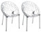 CLP 2er-Set XXL Gartenstuhl-Crystal aus Kunststoff I 2 x Wetterbeständiger Stapelstuhl mit Einer maximalen Belastbarkeit von 160 kg, Farbe:transparent