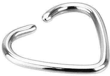 Piercingfaktor Fake Ring Piercing Ohrpiercing Hoop Clip On Knorpel Tragus Helix Ohr Nase Septum Nasenpiercing Nasenring Brust Intim Herz Silber