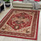Carpeto Rugs Teppich Orientalisch Rot Klassisch Muster Kurzflor Öko-Tex Wohnzimmer 140 x 200 cm
