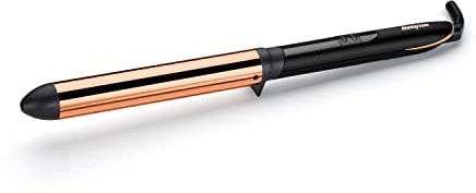 BaByliss Titanium Brilliance Waves wand, Lasting Effortless Waves, 28mm True-Titanium barrel, fast heat up, up to 210C , Black