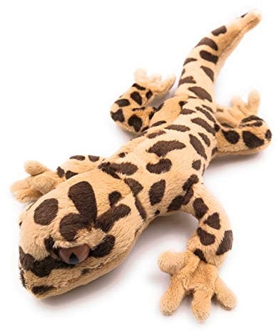 Onwomania Plüschtier Kuscheltier Stoff Tier Leopardgecko gepunktet Echse 27 cm