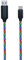 2GO Datenkabel & Ladekabel Tricolor - dreifarbig beleuchtetes LED-Kabel - 100cm - Aluminium Stecker - für alle Geräte mit USB Typ-C Anschluss, 797146