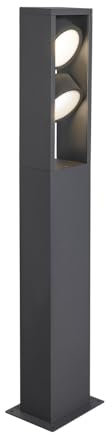SLV ESKINA FRAME 75 | Stehleuchte, LED Außen-Beleuchtung für Wege, Eingänge, Outdoor Garten-Lampe, Außenleuchte | CCT switch 3000/4000K, IP65, 2400lm, 2x LED Inside, anthrazit