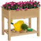 Yaheetech Fioriera Aiuola Rialzata Orto Balcone Esterno Giardino Portata 100 kg in Legno per Piante 86 x 46 x 75 cm con Ripiano