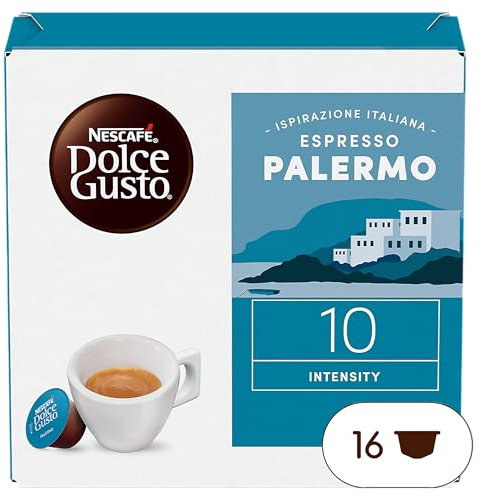 Nescafé Dolce Gusto Espresso Palermo - Café - 96 Capsules (Pack de 6 Boîtes x 16)
