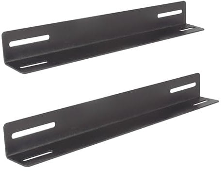 aiten data Juego de 2 Guías Laterales Fijas de Soporte. Medidas: Ancho x Fondo x Alto: 300 x 35 x 35 mm, Válidas para Armarios Rack 19 de 450 mm