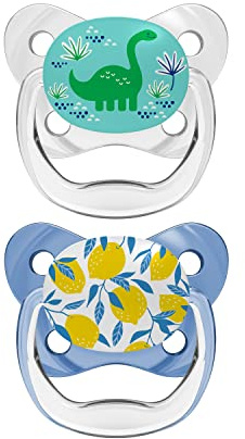 Dr. Brown's Prevent Kieferorthopädischer Schnuller, Schmetterling-Design, 6 | Gaumenfreundliche Form, Schmetterlingsschild mit Belüftungslöchern und aus BPA-freiem medizinischem Silikon