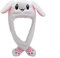 TLHWIN Hase Hut mit beweglichen Ohren, Mädchen niedlicher Plüsch springender Tierhut Kaninchen niedlicher weicher Plüschohren Tierhut für Jungen Mädchen Spielzeug Geschenke (Weiß)