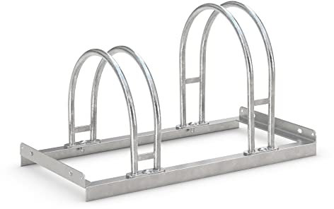 Bogenparker 5052 | Fahrradständer für 2 Fahrräder | einseitig | Freiaufstellung | Abwechselnde Hoch-/Tiefeinstellung | erweiterbar | Fahrradparker Bodenparker Mehrfachständer Bügelparker | Dreifke®