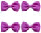 Hair Bow Clips Slides 2.7 inch Small Straight School Hairbows - 4 Pack Fuchsia