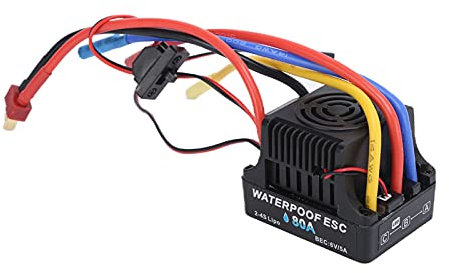 DOJR Contrôleur de Vitesse, variateur Balai RC à entraînement Haute fréquence pour Voiture 1/8RC